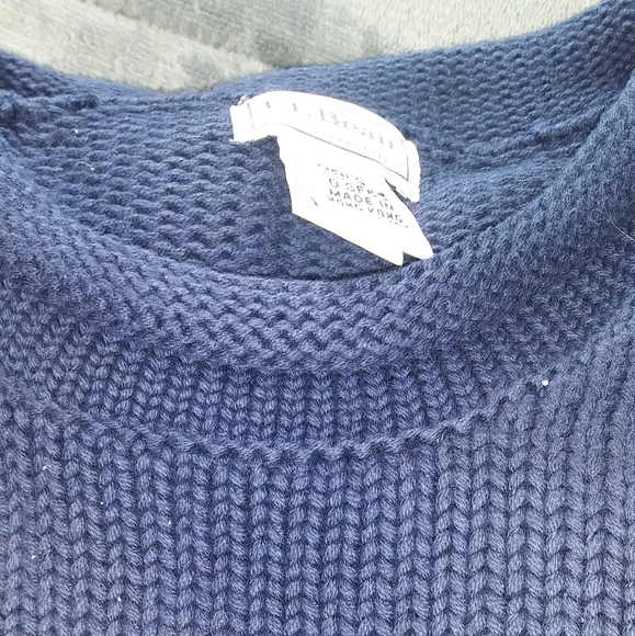 Ll Bean Xl Navy Roll Neck Sweater 